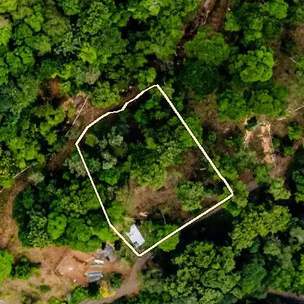 Parcel 24 seen from above by drone, boundary drawn approximately